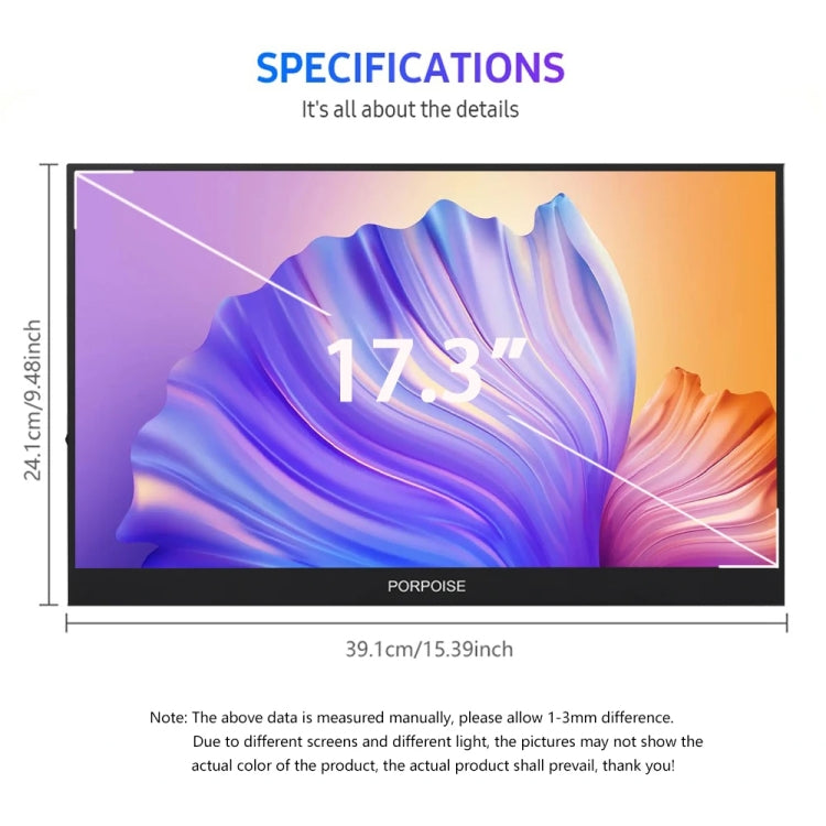 17.3 inch UHD 2560x1440P IPS Screen Portable Monitor, 17.3 inch 2K 17.3 inch UHD 2560x1440P IPS Screen Portable Monitor, 17.3 inch 2K